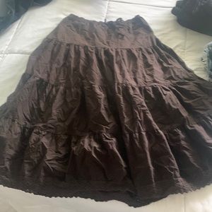 long brown skirt